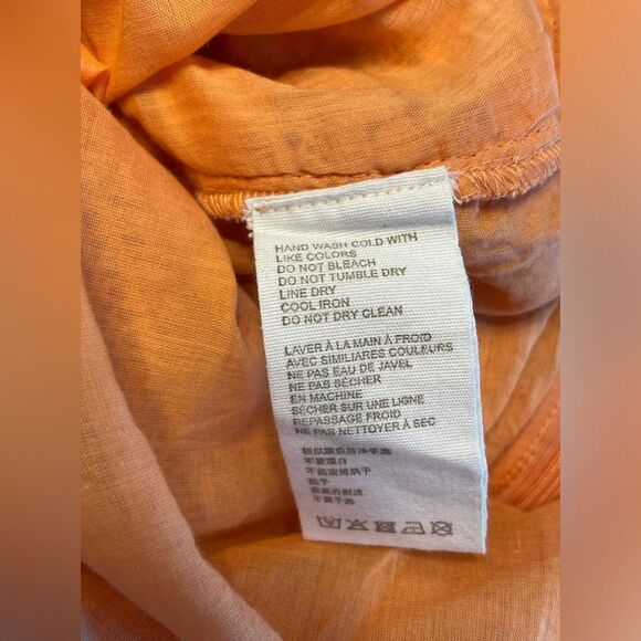 ANTHROPOLOGIE Let Me Be Fringed Tube Boho Mini Dress Orange Size M - Picture 7 of 8